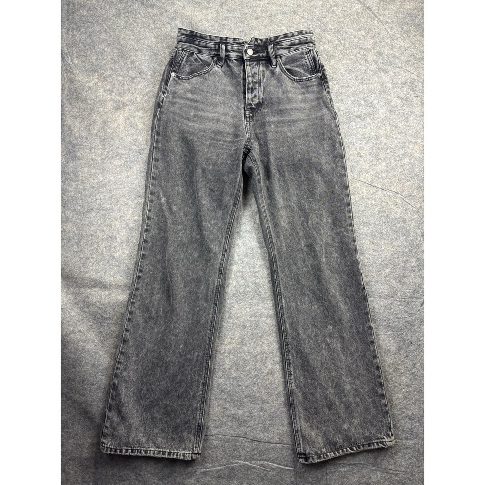KanCan Jeans RAILA Baggy Ultra High Rise 90s Flare Size 7/27 Vintage Wash Black
